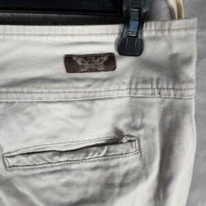 Neeso Jeans Womens Khaki Tan Sailor Wide Leg Double Button Stretch Pants Size 18